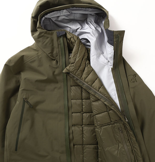 NORRONA オリーブグリーン ダウンジャケット S