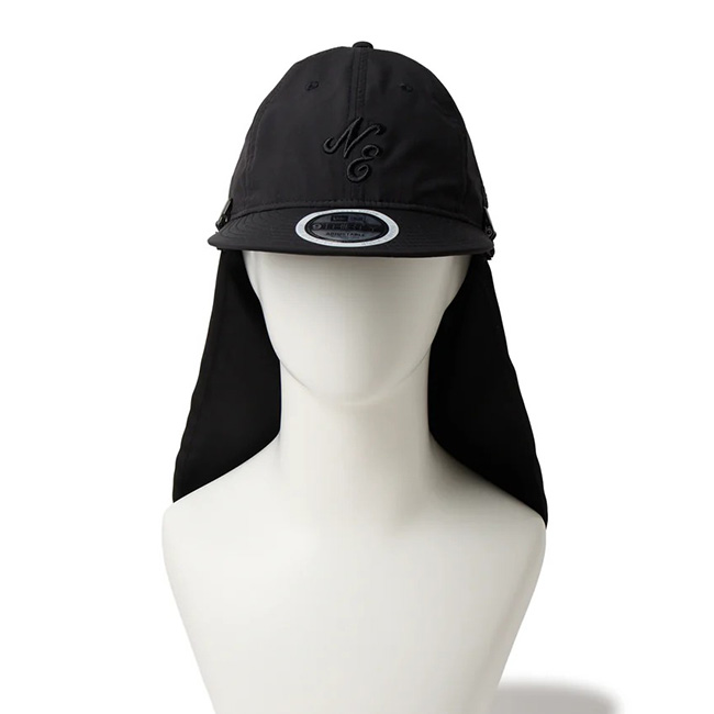 完売カラー　しぃちゃん 完全遮光 キャップ 撥水 ブラック 黒 シルバー 限定 NEW ERA（ニューエラ） 9THIRTY ソロテックス×エコペット サンシェード