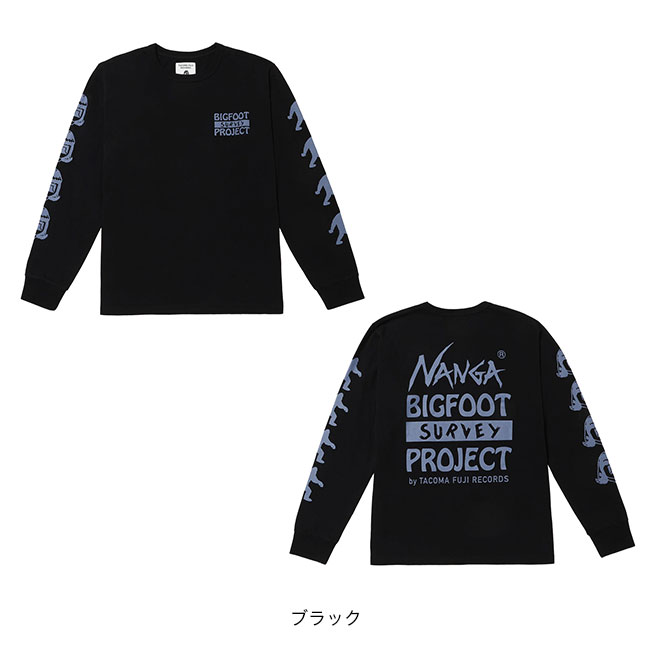 NANGA×TACOMA FUJI RECORDS BIGFOOT SURVEY PROJECT LOGO L/S