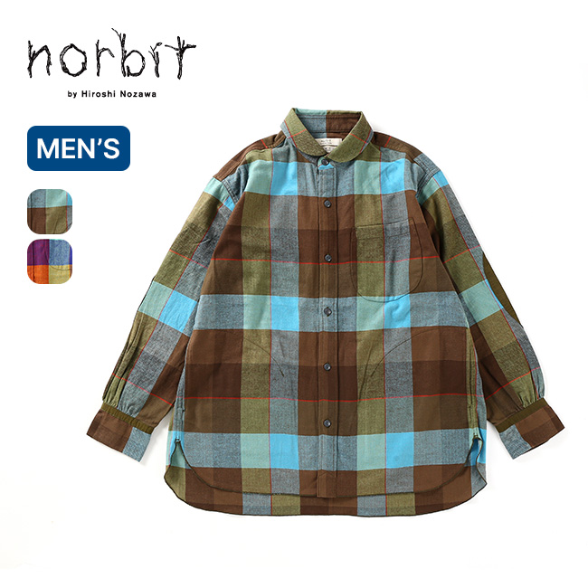 norbit ノービット ヘリンボーンビッグチェックシャツ メンズ HNSH-041トップス アウター ジャケット シャツ