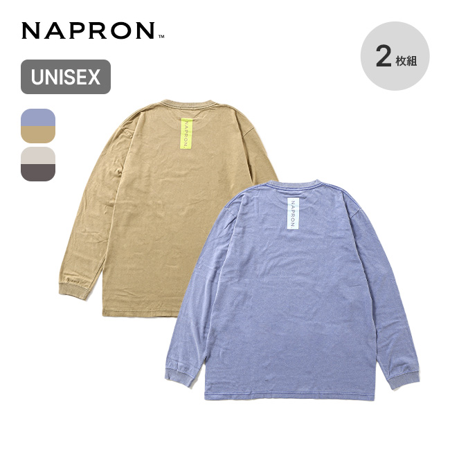 n　TARPtOTARP Tシャツ、ロンTセット NAPRON ナプロン 2パックTシャツ ロング ユニセックス NP-TP52 長袖 2