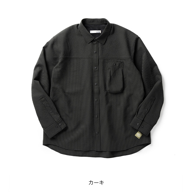 narifuri（ナリフリ） シアサッカーギンガムシャツ NF4054 長袖シャツ