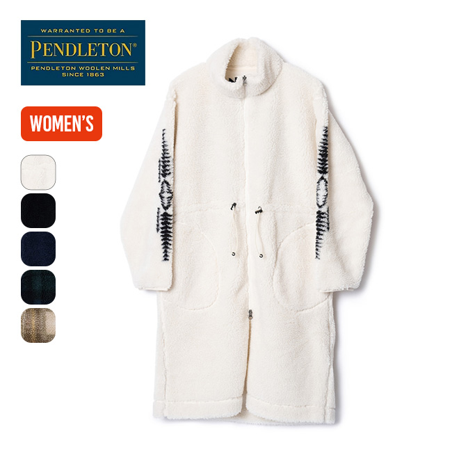 PENDLETON ボア付きウールコート PENDLETON（ペンドルトン） JQボアスタンドロングコート【ウィメンズ