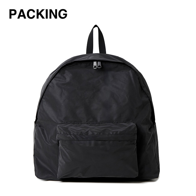 PACKING パッキング ブラックリフレクティブバックパック PA-057 BLACK