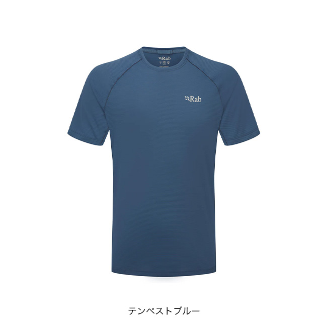 Rab ラブ ソニックTee メンズ QBL-01 軽量 速乾 消臭 吸汗