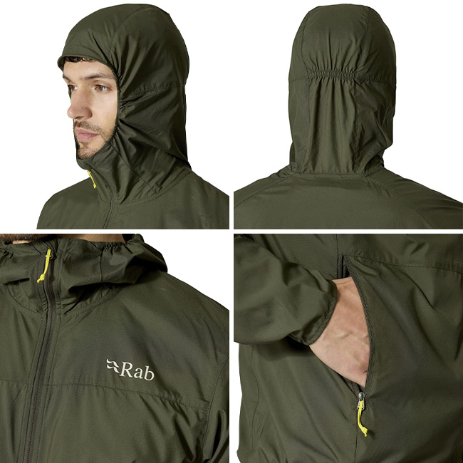 Rab ラブ ウィンドギャザーフーディー メンズ QWS-84 Men s Windgather
