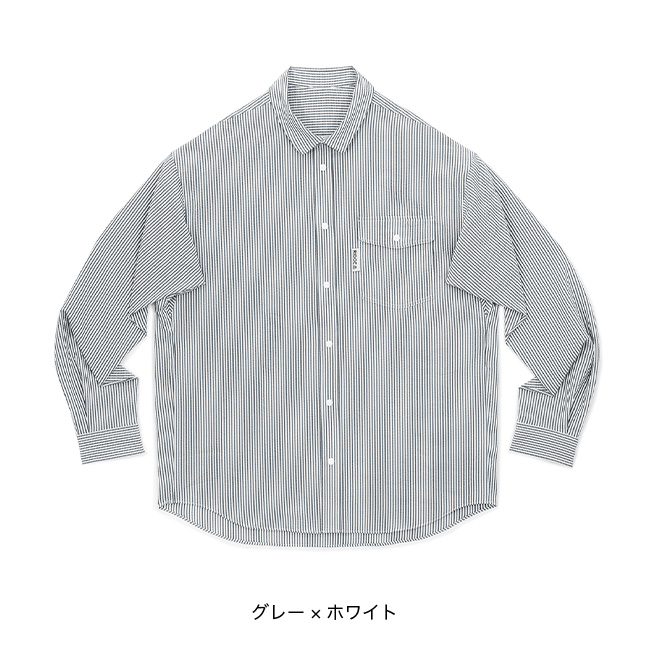 【Women's S グレー系】 Ridge Mountain Gear ( リッジマウンテンギア ) ベーシック ロングスリーブシャツ ストライプ Basic Long Sleeve Shirt Stripe G Women's S グレー系】 Ridge Mountain Gear ( リッジマウンテンギア