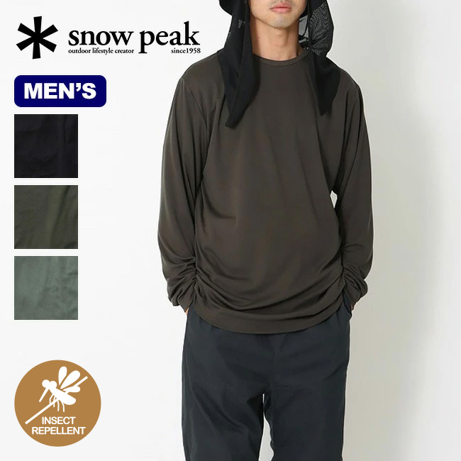 セール snow peak スノーピーク インセクトシールドL/S Tシャツ メンズ