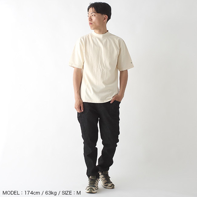 snow peak（スノーピーク） リサイクルコットンモックネックTシャツ TS