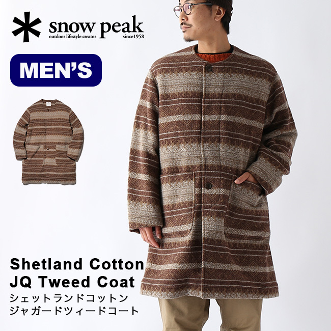 snow peak スノーピーク シェットランドコットンジャガードツィードコート : s06-930 : OutdoorStyle サンデーマウンテン  - 通販 - Yahoo!ショッピング