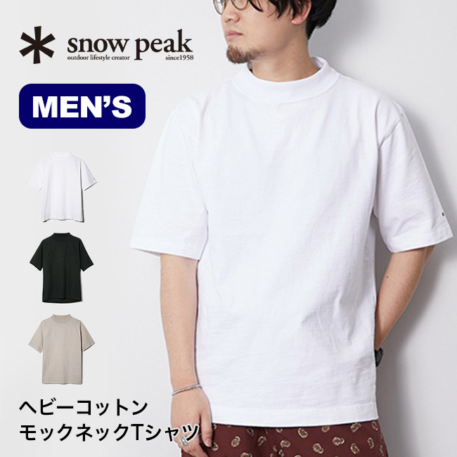 してアクテ Snow キャンプ アウトドア Outdoorstyle サンデーマウンテン 通販 Paypayモール Peak スノーピーク ヘビーコットンモックネックtシャツ メンズ Sw 21su102 オーバーサイズ ポケットt にハイネッ Www Teledakar Net