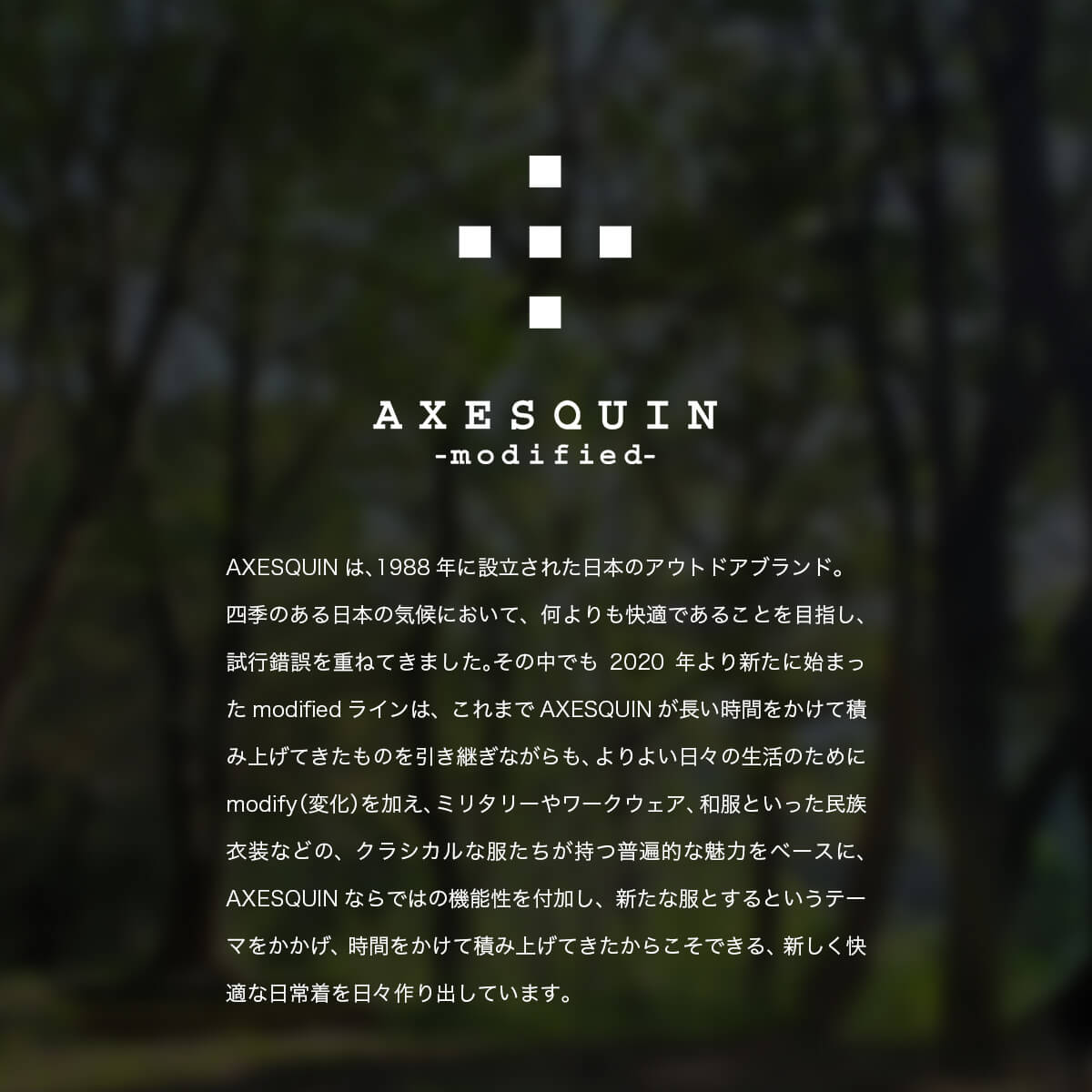 SUNDAY MOUNTAIN×AXESQUIN modlified