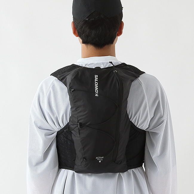 （新品未使用）SALOMON ACTIVE 8L バックパック ボトル付き SALOMON（サロモン） アクティブスキン8セット ACTIVE SKIN 8 ユニ