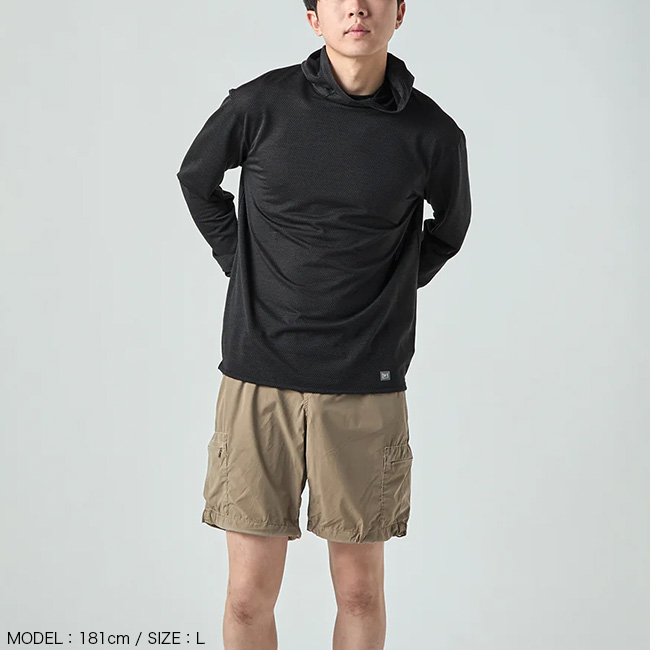 【NATURAL】メッシュ ジップ フーディ super natural スーパーナチュラル JP135メッシュアクティブフーディー