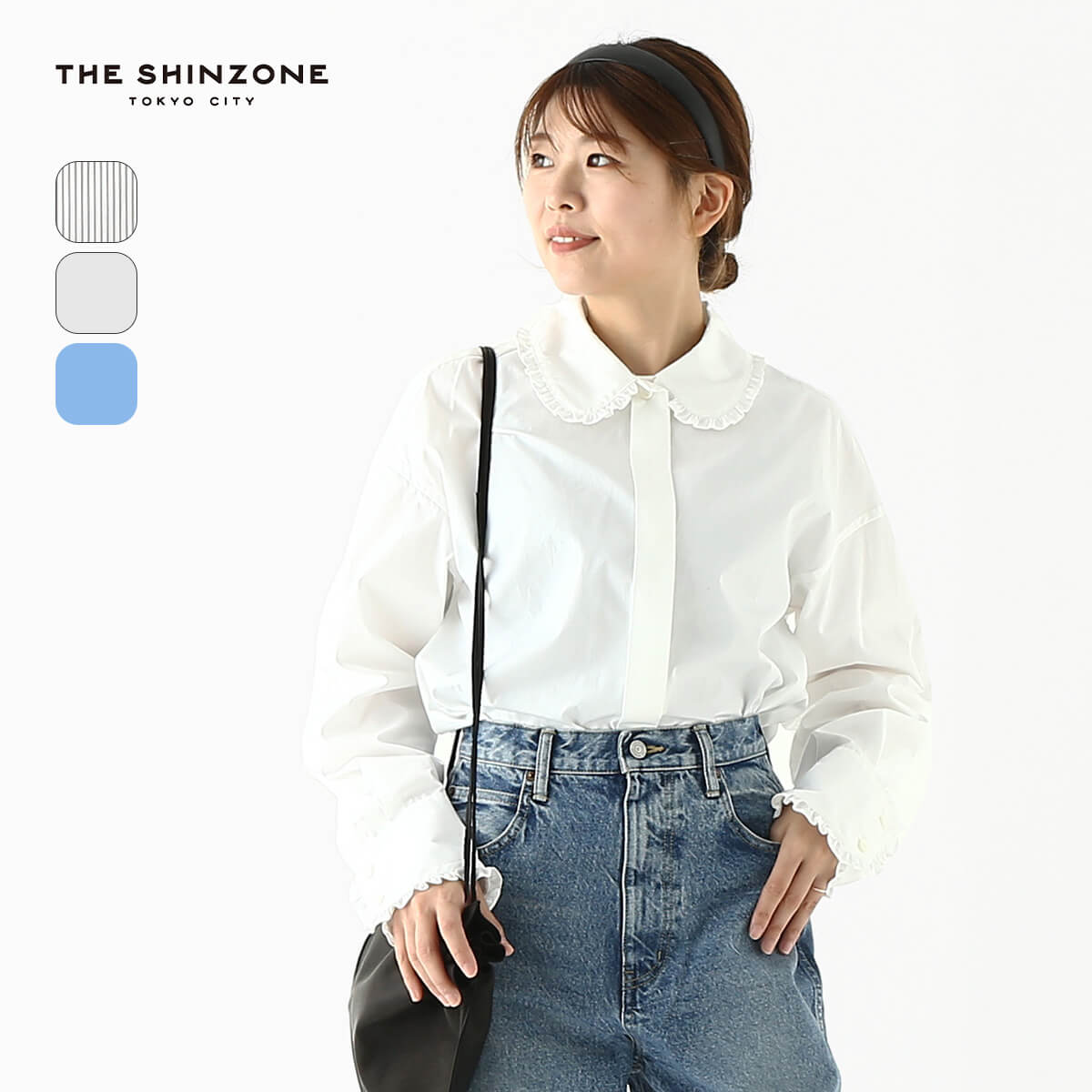 THE SHINZONE ザ シンゾーン フリルカラーブラウス ウィメンズ 