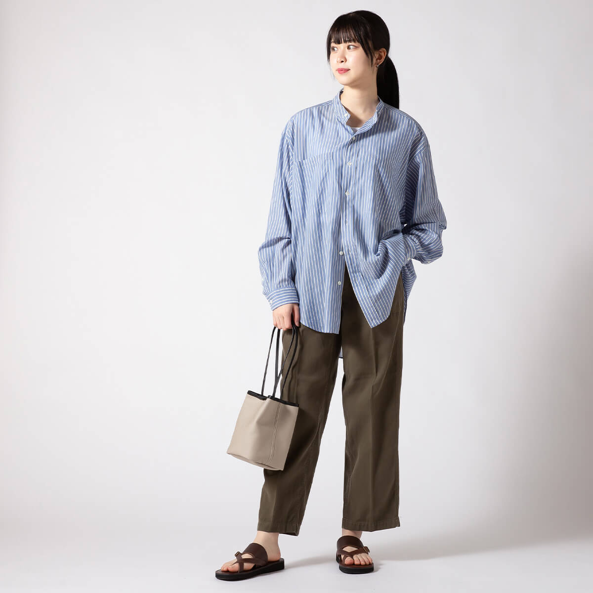 THE SHINZONE ザ シンゾーン スタンドカラーダディシャツ