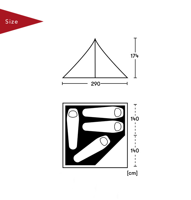 Spatz スパッツ ウィグワム4BTC 282988 テント ティピー型 4人