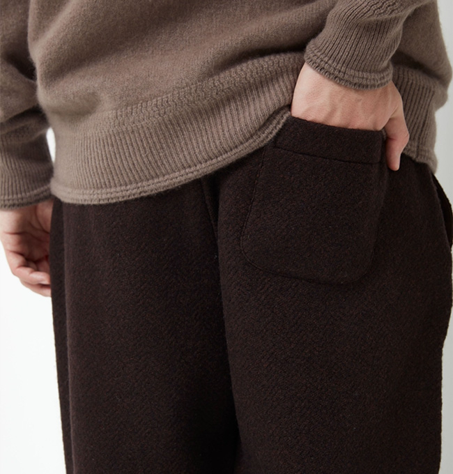 SIDE SLOPE サイドスロープ ボトムス 2 ブラック メンズ SIDE SLOPE（サイドスロープ） セール ウールノータックテーパード