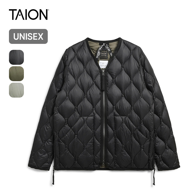 TAION（タイオン） ミリタリーVネックWジップダウンジャケット ユニ