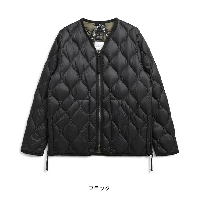 TAION（タイオン） ミリタリーVネックWジップダウンジャケット ユニ