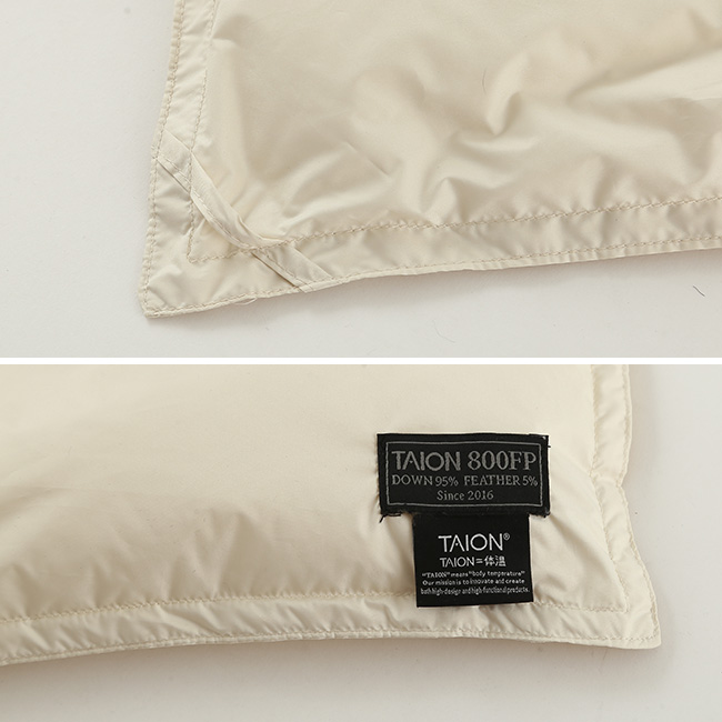 TAION タイオン ルームダウン 超軽量 800FP 羽毛布団 クッションカバー