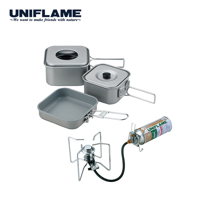 バーベキュー・調理用品 UNIFLAME SEPARATE BURNER US-S UNIFLAME（ユニフレーム） セパレートバーナーUS-S ・山クッカー角型3