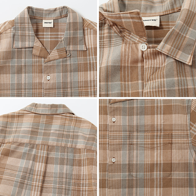 UNDYED アンダイド マドラスチェックS/Sシャツ UNS25SSH015 UNDYED アンダイド マドラスチェックS/Sシャツ UNS25SSH015 MADRAS