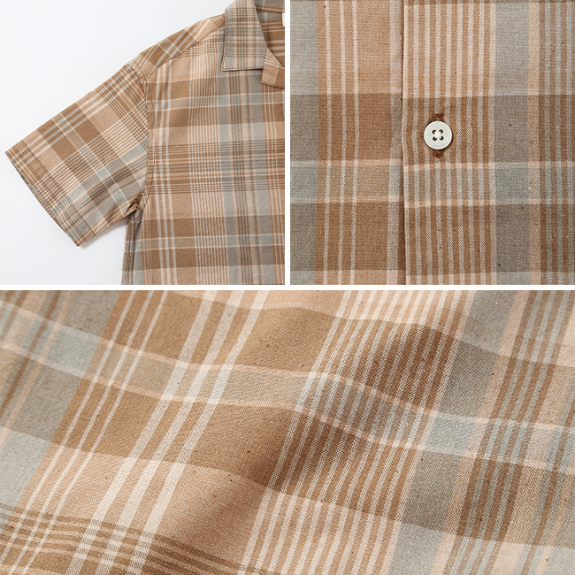 UNDYED アンダイド マドラスチェックS/Sシャツ UNS25SSH015 MADRAS