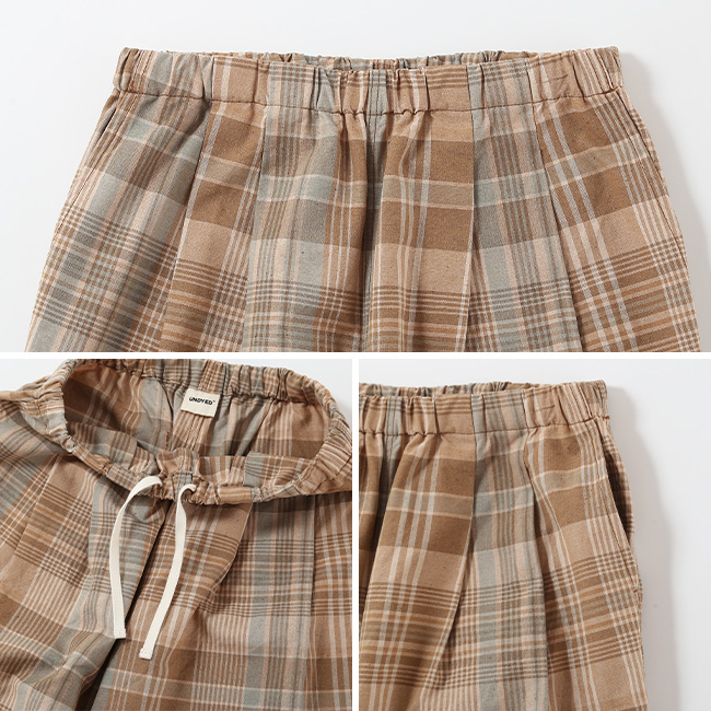 UNDYED アンダイド マドラスチェックワイドパンツ UNS25SPT014 UNDYED アンダイド マドラスチェックワイドパンツ UNS25SPT014 MADRAS