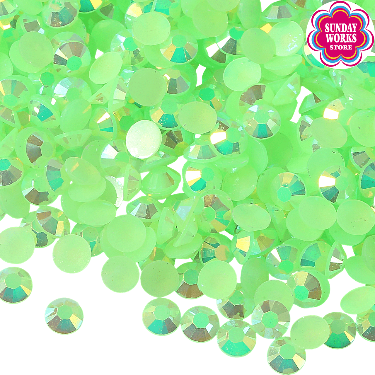 ミルキーストーン ラインストーン 高分子ストーン 大容量1000粒 デコ