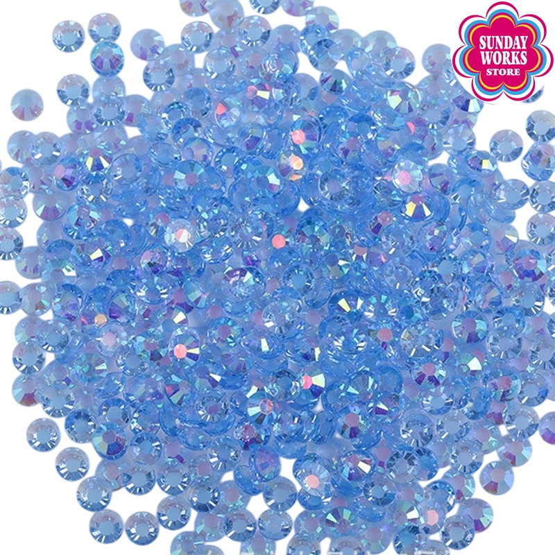 ミルキーストーン クリアオーロラ ラインストーン 高分子ストーン 大