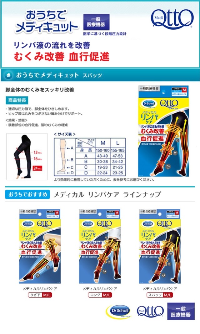 メディキュット（MediQttO） おうちでメディキュット スパッツ M