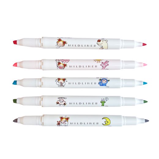 COCOちゃん　マステ　メモ　付箋　サラサクリップ　ペン　マイルドライナー ココマイルドライナー5色セット グリーティングライフ RYZ-822