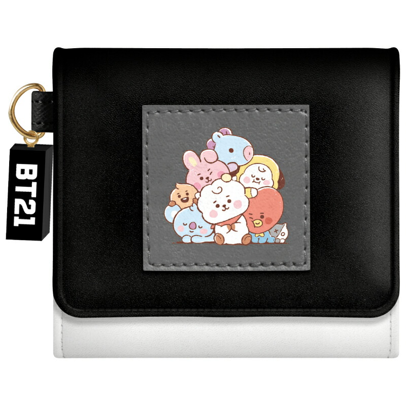 BT21 三つ折り財布 モノトーン 104174 カミオジャパン LINE FRIENDS