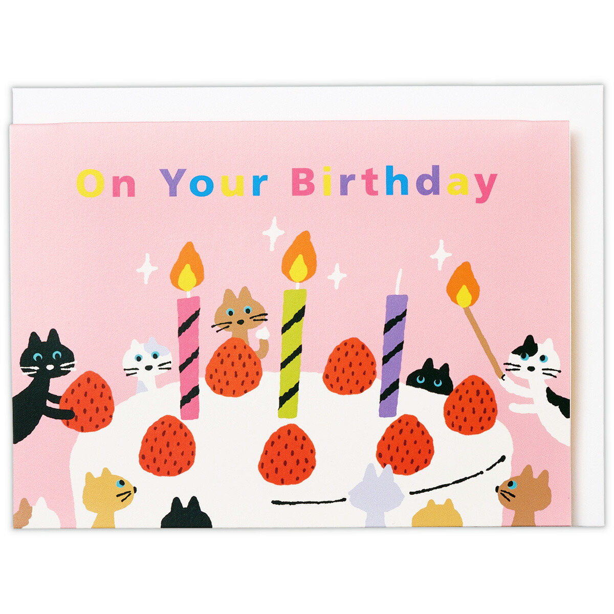 グリーティングカード ネコピンク 日本ホールマーク817718 バースデー