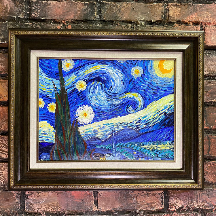 ローヌ川の星月夜 ゴッホ Vincent Van Gogh 手描き油絵複製画 模写