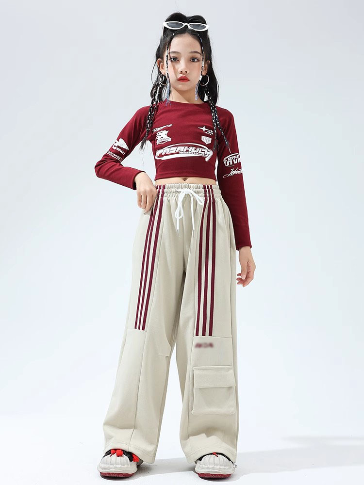 ダンス衣装 セットアップ 赤黒（社交ダンス レッスンウエア）｜社交