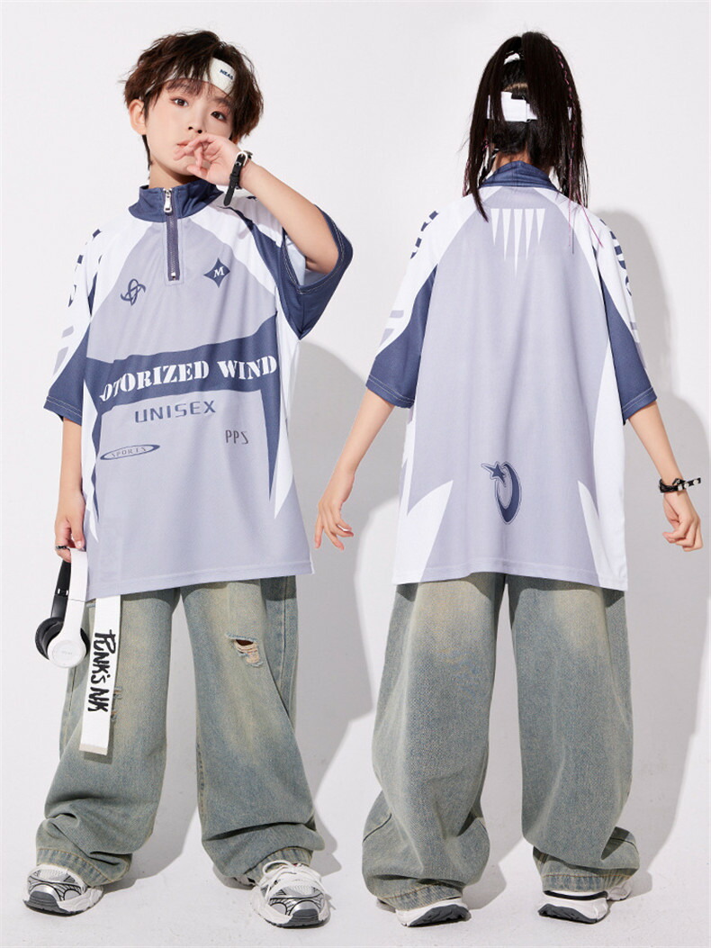 キッズダンス 2点セット 男女 半袖 子供服 お揃い hiphop