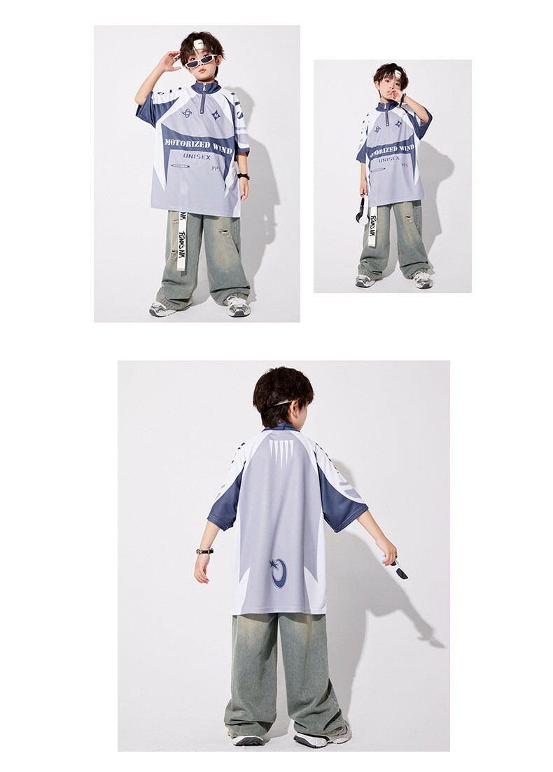 キッズダンス 2点セット 男女 半袖 子供服 お揃い hiphop