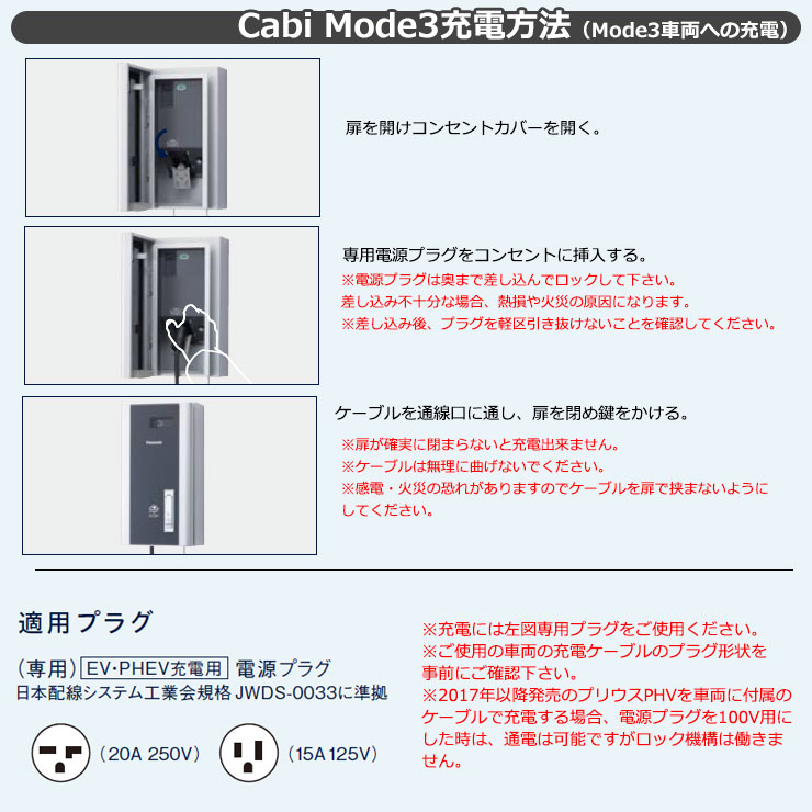 パナソニック エルシーヴ キャビ 標準タイプ 200V 壁付け EV充電ボックス BPE021 充電ケーブル別 エルシーブ ELSEEV cabi