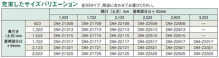 ダイケン 高強度物置 DM-Z2115-G-NW 間口2123×奥行1523(mm:土台部