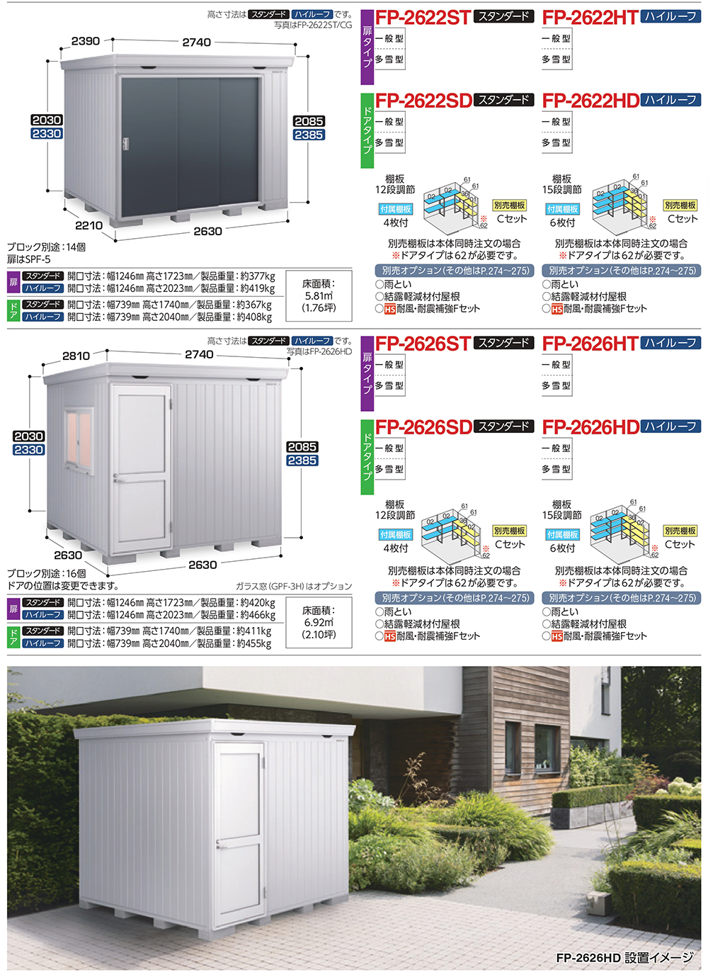 無事に帰ってきて置物を飾る8 見積歓迎》フォルタプラス 断熱材付物置 FP-2618HT(扉タイプ