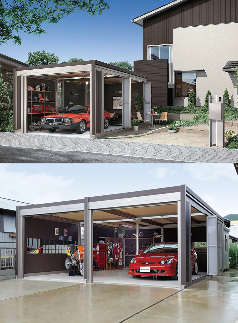 LIXIL リクシル ガレージ スタイルコート 物置 屋外 収納 ドア型収納庫 小型物置 brシンプル 戸建て 玄関 庭 大容量 屋外 小型 大型 自転車 diy アウトドア ベランダ 収納庫