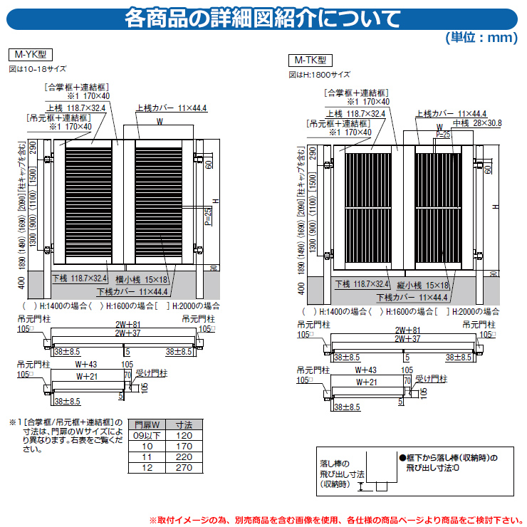 豪華で新しい <br>門扉 片開き 両開き <br>プレミエス門扉M-KA型 専用