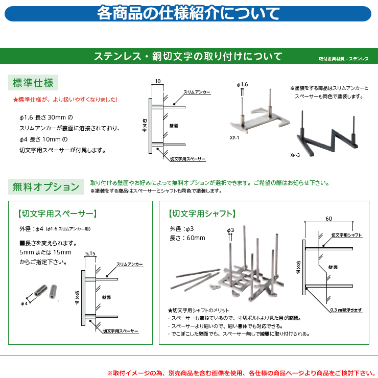 表札 おしゃれ 切文字シリーズ 書体フリータイプ XP-1 文字