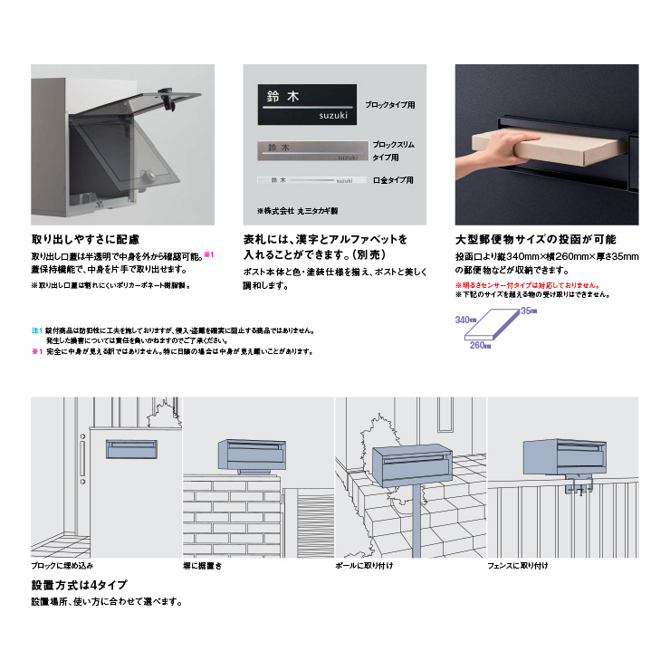 パナソニック 郵便ポスト サインポスト ユニサス 施工枠 1Bサイズ用