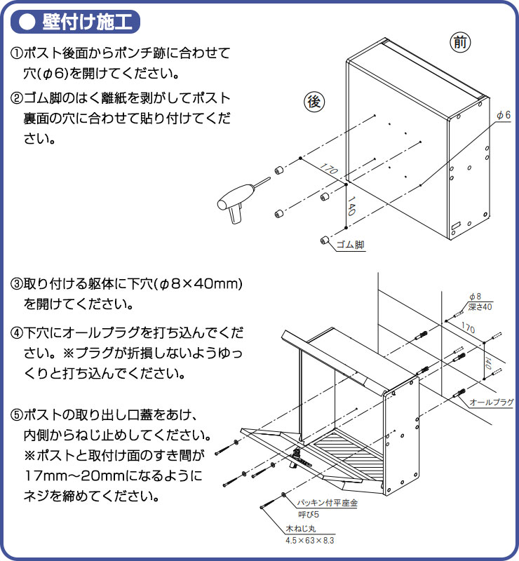 壁付け施工