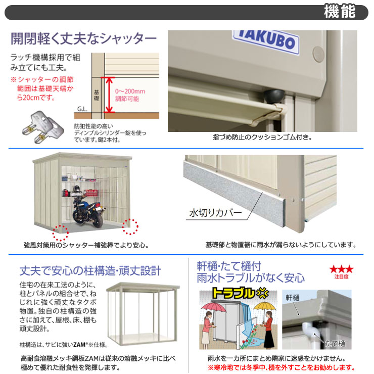 タクボ 物置 Mr.シャッターマン スタンダード WSB-2929 一般型 標準