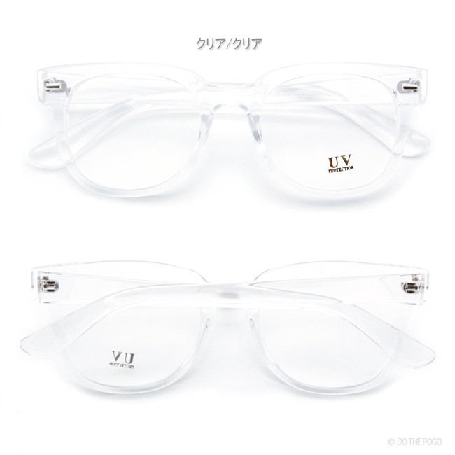 ビンテージ！ウェリントン型 クリアグレーフレーム×ライトアンバー