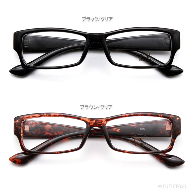 伊達メガネ クリアレンズ スクエアサングラス B メンズ レディース カジュアル メンズファッション 四角 四角い眼鏡 UV  :squaresunglasses-clear2:DO THE POGO ヤフーショッピング店 - 通販 - Yahoo!ショッピング